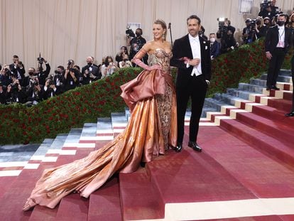 Blake Lively and Ryan Reynolds at the 2022 Met Gala.