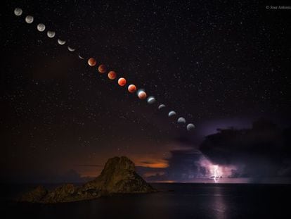 Hervás’s image of the eclipse in Ibiza.