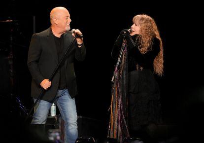 Billy Joel and Stevie Nicks performing on their joint tour in Inglewood, California, on March 10.