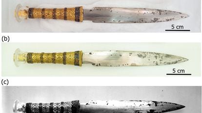 Images of the dagger used in the study.