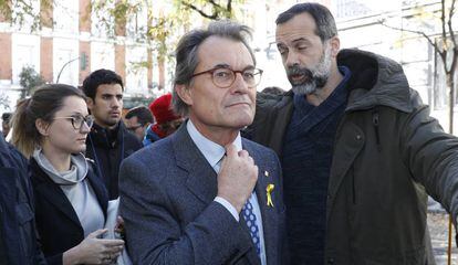 Former Catalan premier Artur Mas at the Supreme Court in Madrid.