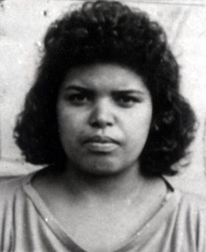 A photo of Lucrecia Pérez, taken from her identity papers.