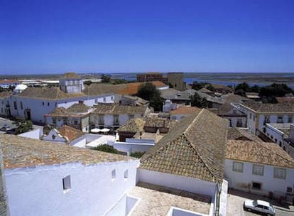 Typical houses in Faro, Portugal.