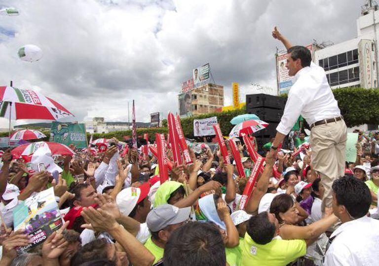 Enrique Peña Nieto seen at a campaign rally last Saturday in Tuxtla, Gutiérrez state.
