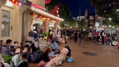 People trapped inside the Shanghai Disney Resort.