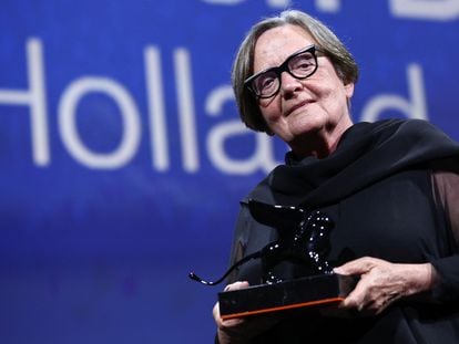 Agnieszka Holland, on September 9, with the Special Jury Prize at the Venice Film Festival for 'Green Border.'