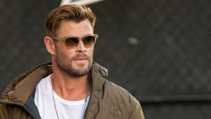 Chris Hemsworth attends the filming of 'Jimmy Kimmel Live', on November 14, 2022, in Los Angeles (California).