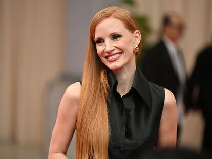 Actress Jessica Chastain on November 27, 2023, at the screening of 'Memory' at the Marrakech International Film Festival in Marrakech, Morocco.