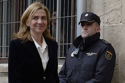 Infanta Cristina arrives to testify at the Palma courts on Febuary 8 of this year.