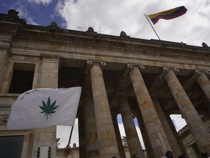 Demonstration in favor of cannabis regulation in Colombia, on June 20, 2023.