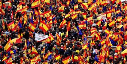 Around 45,000 people attended the march, according to the central government delegate in Madrid.