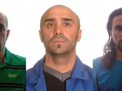 The three suspected members of Al-Qaeda arrested by Spanish police.