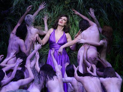 Adela Zaharia – who plays Gilda in director Miguel del Arco's version of 'Rigoletto' – in a scene from the opera.