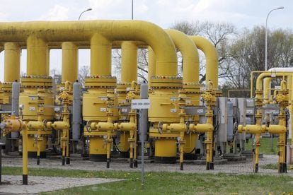 The gas pipeline in Rembelszczyzna near Warsaw, Poland on Wednesday.
