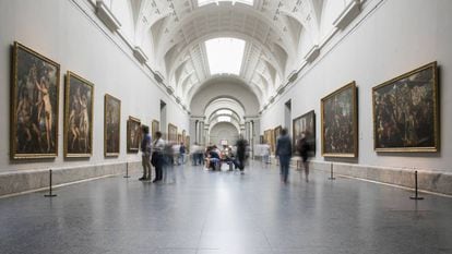 The central gallery at the Prado Museum.