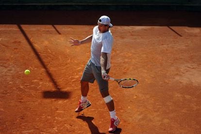 Rafael Nadal training for the clay court season in Mallorca last week. 