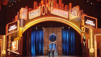 A general view onstage during the Annual Tony Awards held at Radio City Music Hall in New York City.