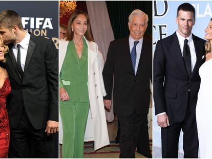 Shakira and Piqué, Isabel Preysler and Mario Vargas Llosa and Tom Brady and Gisele Bündchen.