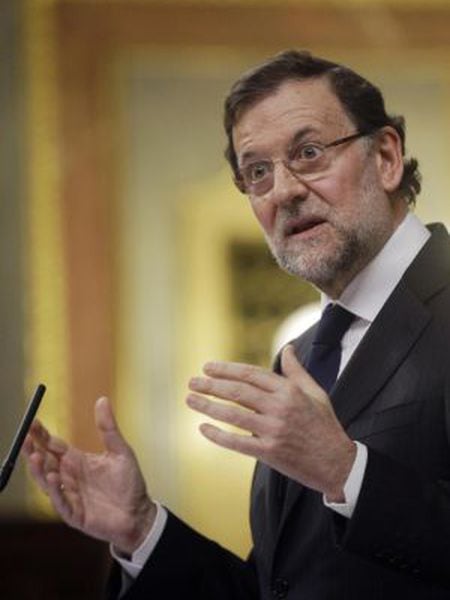 Spain's Prime Minister Mariano Rajoy speaks in Congress on Wednesday.