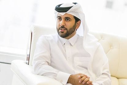 Saif Ahmed Al Thani, Director of Qatar’s Government Communications Office, during the interview.