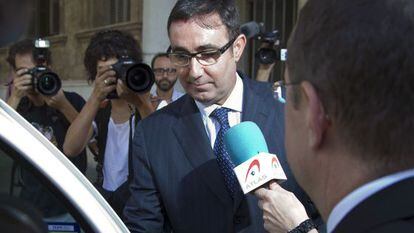 Diego Torres after testifying in the N&oacute;os case in Palma last week. 
