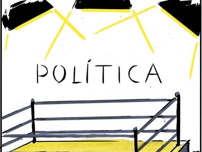 “Politics: After the match, the boxers left the ring and continued hitting each other in the street...”