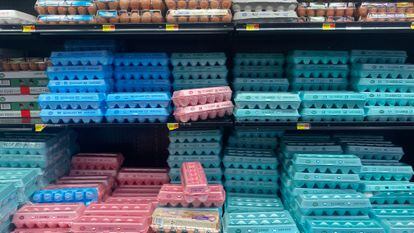 Egg cartons in a Walmart in the King of Prussia shopping mall.