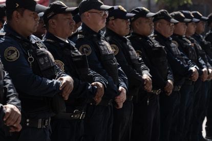 Secretaría de Seguridad Ciudadana (SSC) desplegó a sus elementos para realizar recorridos de reconocimiento y vigilancia en el poblado de San Antonio Tecómitl