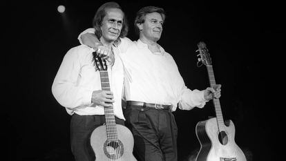 Paco de Lucía and John McLaughlin at the 1987 San Sebastián Jazz Festival