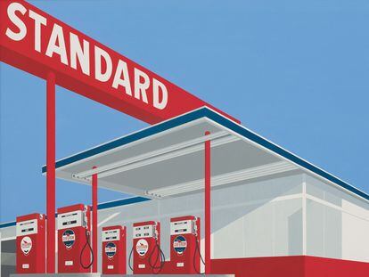 'Standard Station, Ten-Cent Western Being Torn in Half' (1964), by Ed Ruscha.