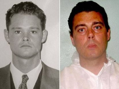 Left: Romano van der Dussen before he entered prison in September 2003. Right: Briton Mark Dixie.