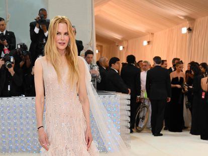 Nicole Kidman arrives for the 2023 Met Gala at the Metropolitan Museum of Art on May 1, 2023, in New York.