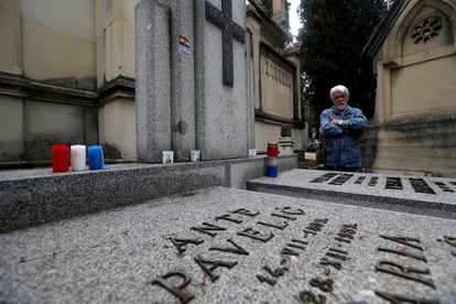 The grave of Croatian dictator Ante Pavelić in San Isidoro cemetery in Madrid.