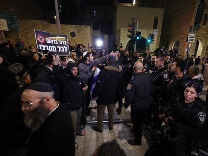 Protest by Jewish ultranationalists in the Old City of Jerusalem, on December 7.