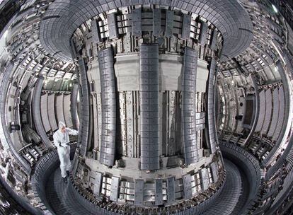 Inside the European fusion reactor laboratory known as Jet, on the outskirts of Oxford.