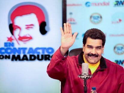 Venezuelan President Nicolás Maduro on a radio program