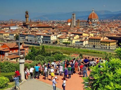 Piazzale Michelangelo, in Florence, Italy.