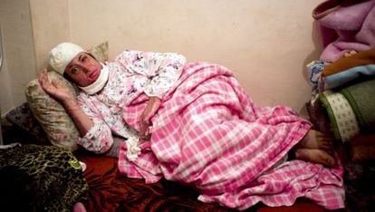Manar Almustafa, pictured in a Melilla hospital.