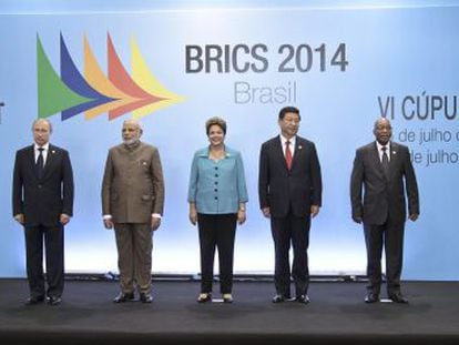 Heads of state at the 6th BRICS summit.