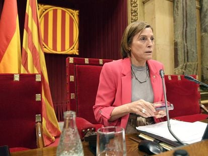 Carme Forcadell, the speaker of the Catalan regional parliament.