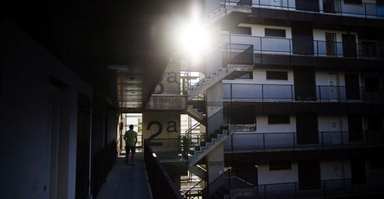 This block of social housing apartments in Carabanchel, Madrid has been bought by Blackstone.
