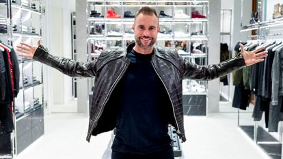 Philipp Plein during the 2018 holiday season, inaugurating a Madrid boutique.