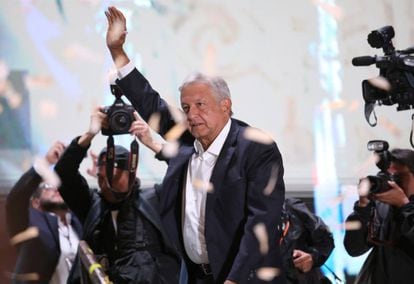 Andrés Manuel López Obrador addressing supporters in Mexico City on Sunday.