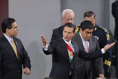 Mexican President Enrique Peña Nieto after presenting his second government report.