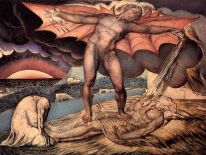 &#039;Satan Smiting Job with Sore Boils,&#039; by William Blake. 
