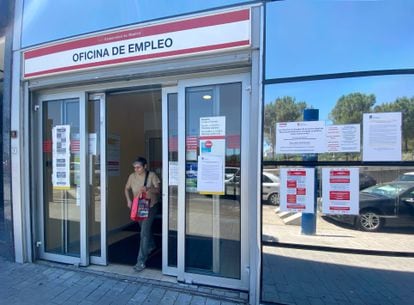 An employment office in Madrid on July 2.