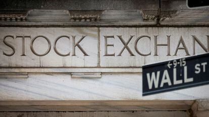 The Wall Street entrance to the New York Stock Exchange is seen in New York City, on November 15, 2022.