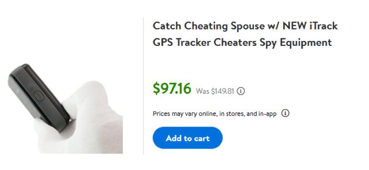 A screenshot of a device explicitly intended for catching a cheating spouse.