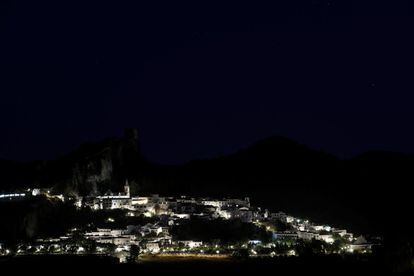 The village of Zahara de la Sierra by night.