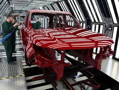 Jaguar Land Rover’s factory in Solihull, Britain